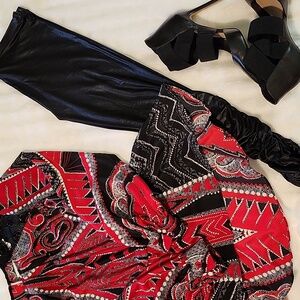 Embroidered shoulder blouse by Bisou Bisou MICHELE BOHBOT size small